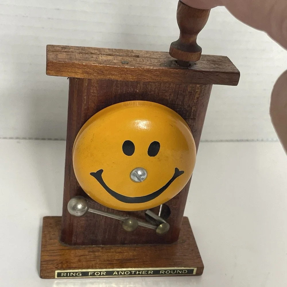 Vintage Bar Bell W/ Bottle Opener In Box Ring For Another Round Vat 69 Man Cave